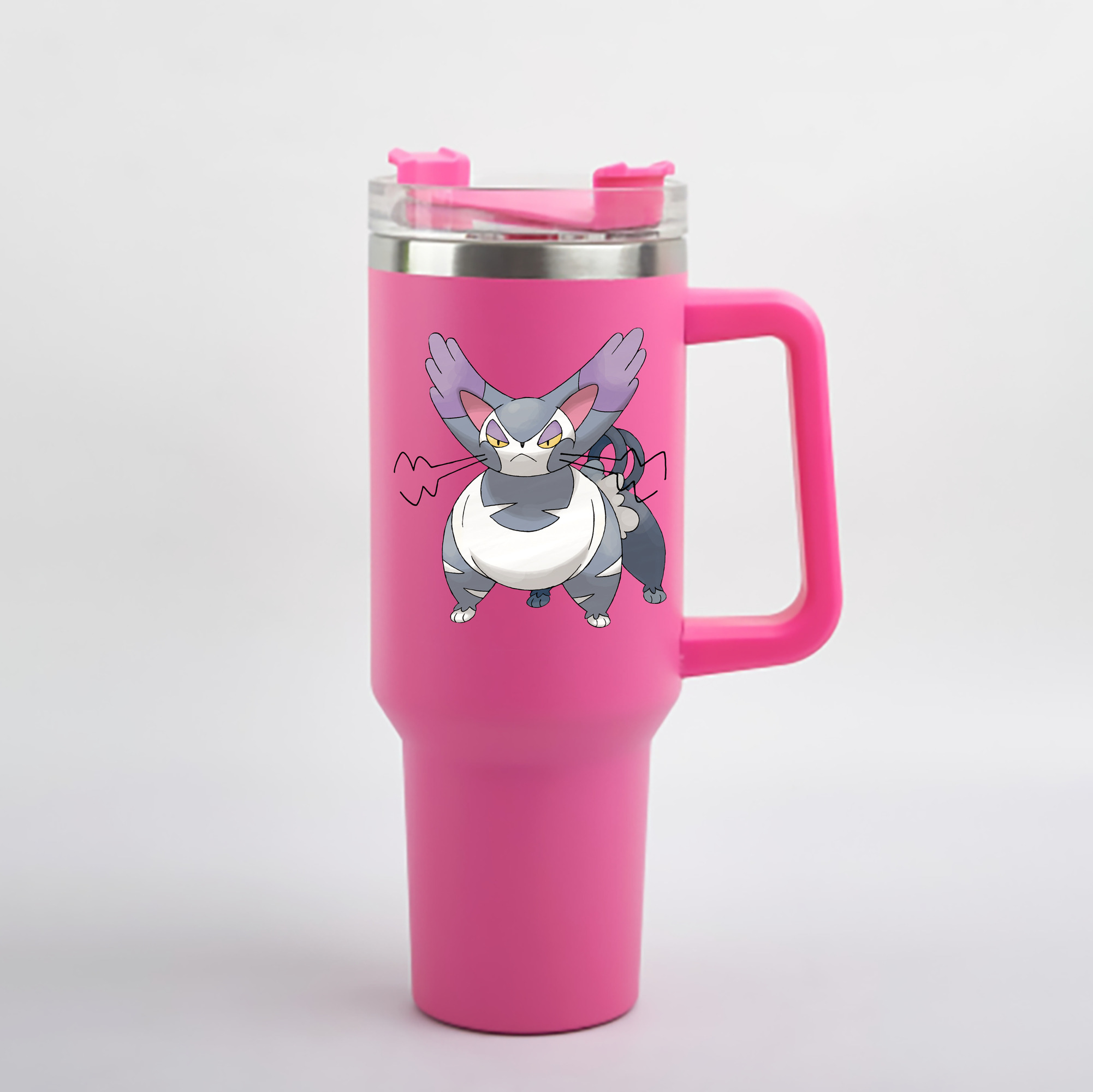 （画像用） ポケットモンスター Pokémon 1200mL車用タンブラー - クリスタルステッカー（プラスチックストロー付き）